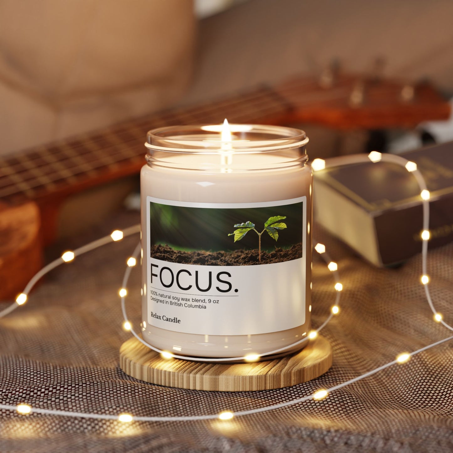 Focus Relax Candle – Natural Soy Wax | Enhance Concentration & Clarity